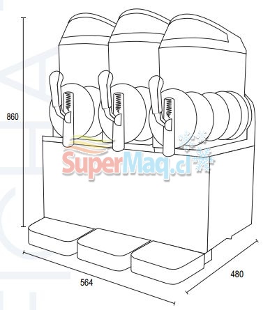 Granizadora 3 Vasos : Refrigeracion